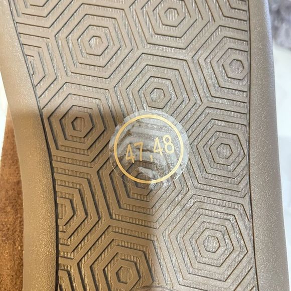 Mens Warm Slip On Sz 47/48 Lined Outdoor Indoor Slipper Memory Foam Suede Plush - Picture 8 of 9